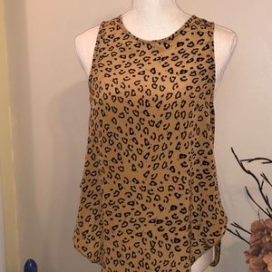 Sleeveless, Open Back, Animal Print Blouse || vintage